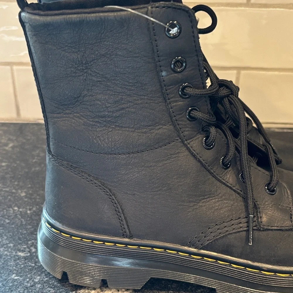 Dr. Martens Combs Leather Casual Black Boots Men's size 9 NEW